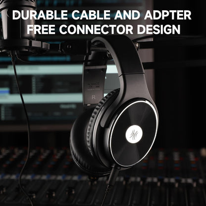 OneOdio Wired Headphones - Over Ear Headphones with Noise Isolation Dual Jack Professional Studio Monitor & Mixing Recording Headsets for Guitar Amp Drum Podcast Keyboard PC Computer