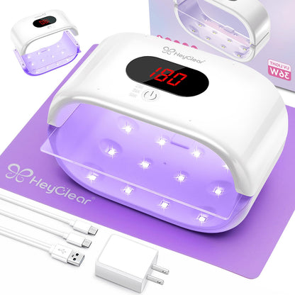 HeyClear UV Light for Resin, Large Double-Sided UV Lamp | 2-in-1 Detachable, Resin Fast Curing Machine with 360° Coverage for Resina Molds, DIY Crafts & Decor, Jewelry Making