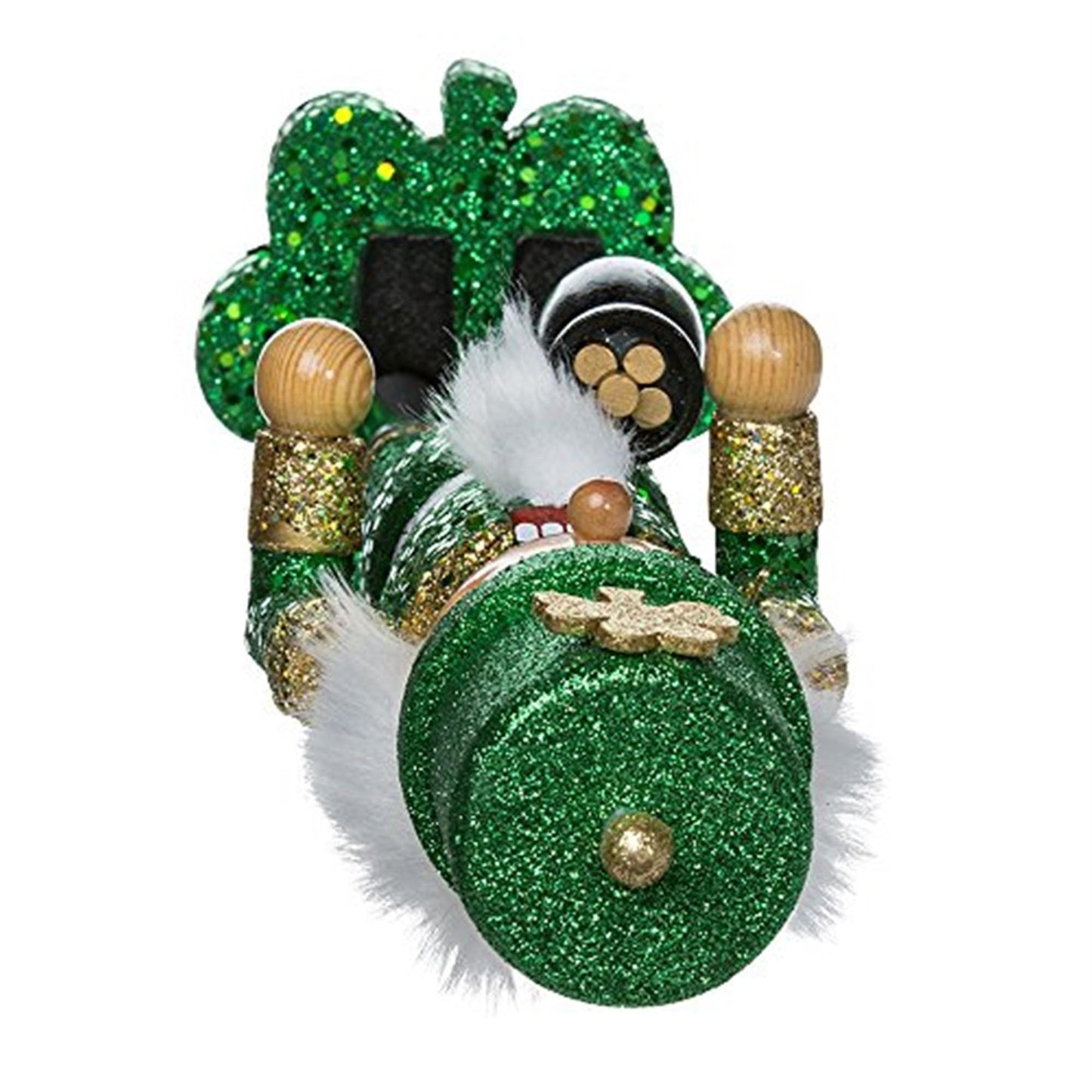 Kurt Adler 15-Inch Wooden Irish Nutcracker on Shamrock Base