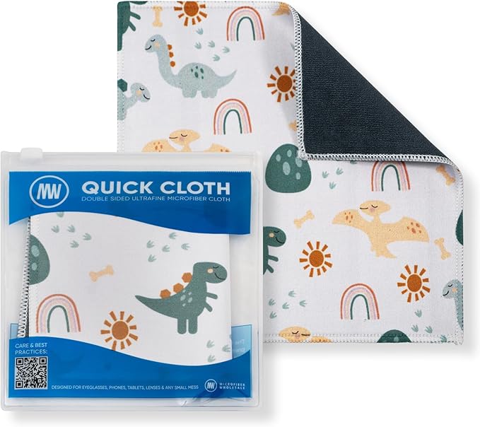 Quick Cloth Microfiber Glasses Cleaning Cloths – 8x8, 1 Pack