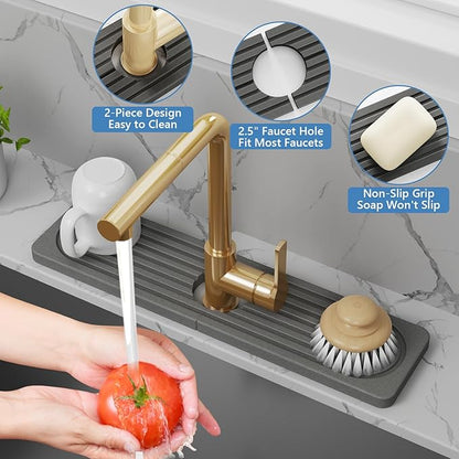 Stone Quick Dry Faucet Mat for Kitchen Sink Stone Faucet Mat for Kitchen Sink