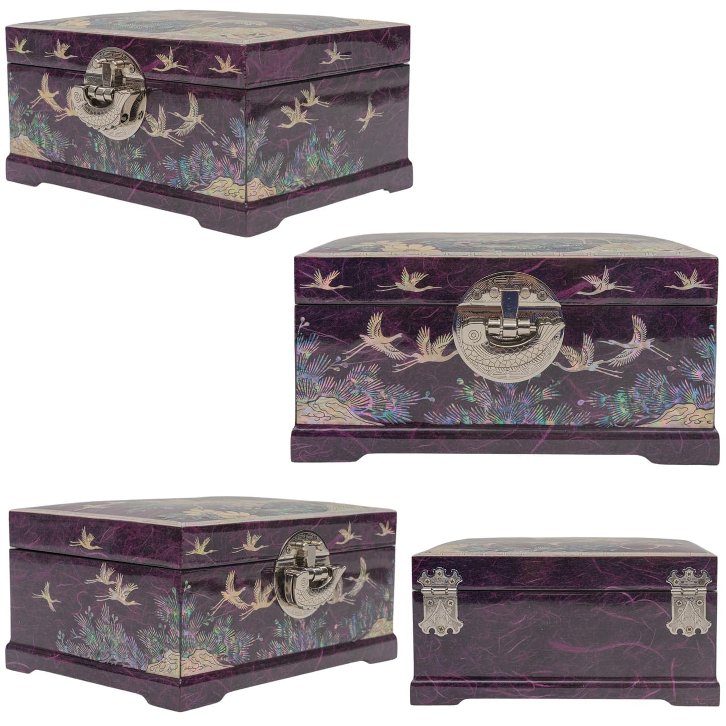February Mountain Mother of Pearl Music Box for Women Traditional Korean Jewelry Box Unique Christmas Birthday Gifts for Women