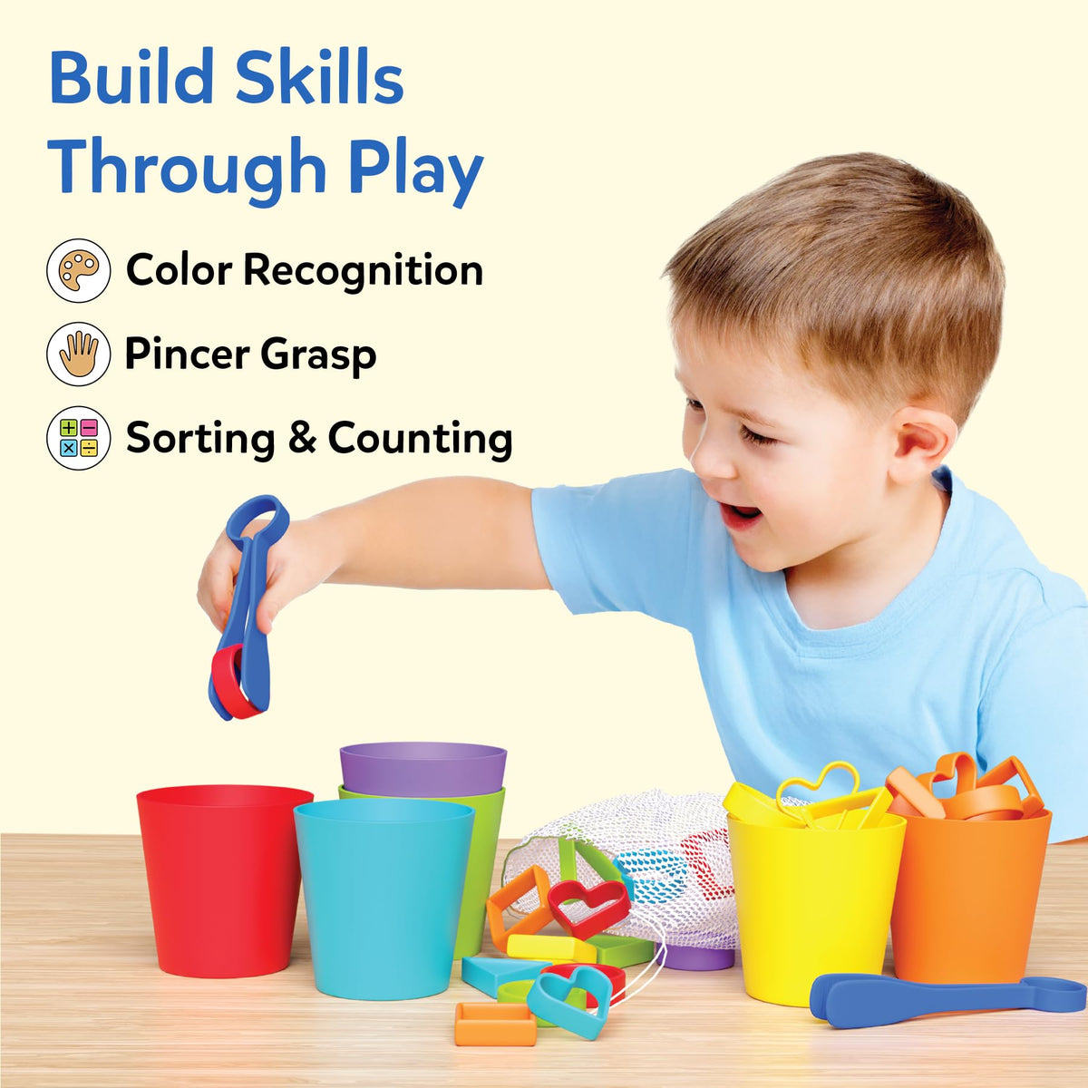 Skillmatics Silicone Rainbow Sorting Game - Learning & Educational Toy, Sorting, Counting & Sequencing Skills, Gift for Toddlers & Preschoolers Ages 3, 4, 5, 6