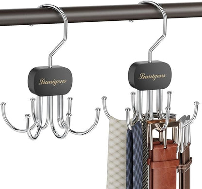 Belt Organizer for Closet, Belt Tie Hanger for Closet, Tie Organizer for Men