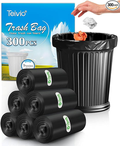 Teivio Trash Bags, 3 Gallon, for Bathroom, Industrial, Commercial, Janitorial