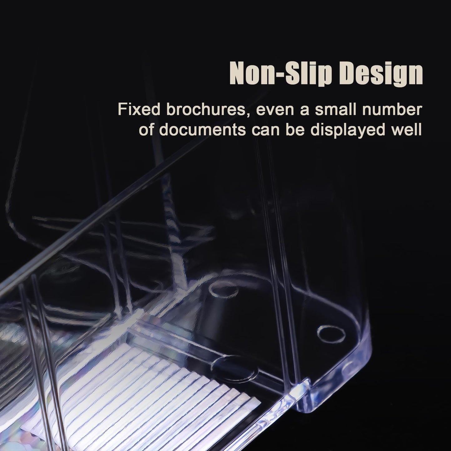 xydstay Acrylic Brochure Holder 8.5x11 Inches Slant Back Design, Clear Display Stand, Plastic Table Stand Sign Holder,Pamphlet Holder Flyer Holder, Acrylic Display Stand, Acrylic Table Signs Plastic Paper Holder for Office, Home, Store, 4 Pack