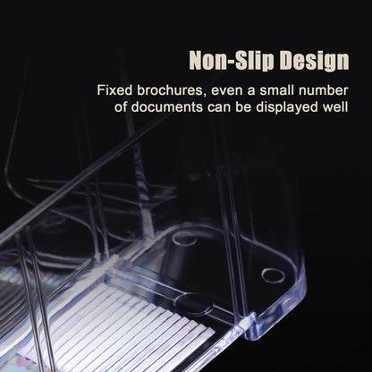 xydstay Acrylic Brochure Holder 8.5x11 Inches Slant Back Design, Clear Display Stand, Plastic Table Stand Sign Holder,Pamphlet Holder Flyer Holder, Acrylic Display Stand, Acrylic Table Signs Plastic Paper Holder for Office, Home, Store, 4 Pack