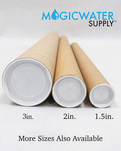 MagicWater Supply Mailing Tube - 2 in x 36 in - Kraft - 6 Pack - for Shipping and Storage of Posters, Arts, Crafts, and Documents