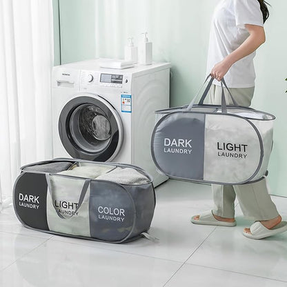 TECHMILLY Collapsible Laundry Basket Durable Pop Up Hamper