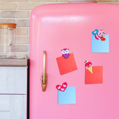 Winlyn Assorted Valentine's Day Stickers Embellishments Craft Smile Face Heart Cupcake Owl Sweet Shaped Cutouts Glitter Heart Felt Foam Stickers Easy to Peel Off for Kids Scrapbooking Cards Decoration