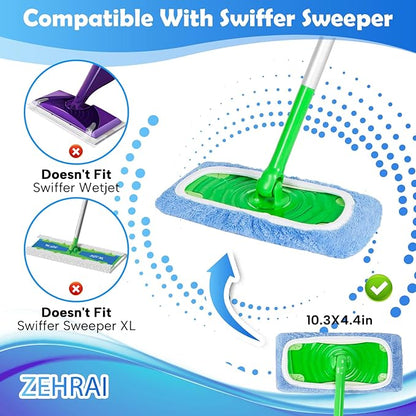 6 Pack Reusable Microfiber Mop Pads Compatible