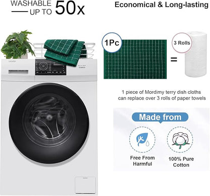 Mordimy 100% Cotton Terry Cloth Kitchen Towels, Super Soft and Absorbent Dish