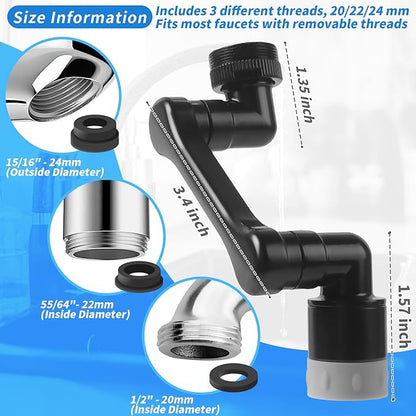 1080° Swivel Faucet Extender