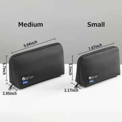 RIGHT AWAY Travel Tech Pouch，Waterproof Cord Case，Electronics Organizer Travel Case，Cable Organizer Storage Bag For Phone, Charger, Accessories(BLACK)