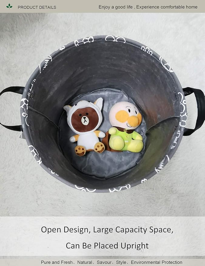 Round Waterproof Laundry Basket、Foldable Storage Basket、Laundry Hampers