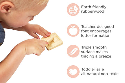 Wooden Alphabet Tracing Boards - Preschool Letter Formation - Montessori Alphabet Letters