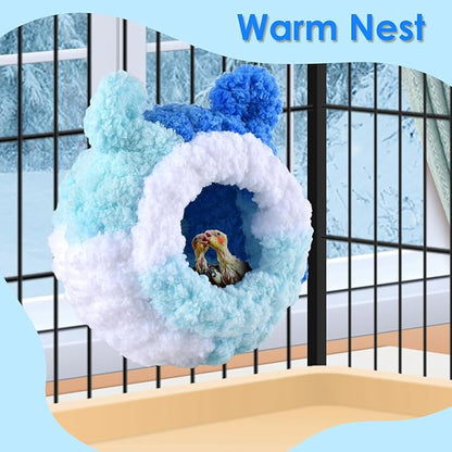 KATUMO Conure Nest, Bird Breeding Nest Parrotlet Snuggle Hut Lovebird House Bed for Conure Lovebird Canary Finch Coneshape Birds Hamster Small Pets