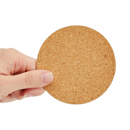 Juvale Cork Coaster Backing Sheets - Scratch-Resistant Surface Protection with Cork Pads - Custom DIY Craft Projects - Circle Craft Sheets for Versatile Designs - Pack of 50, 3.5 in Round Brown