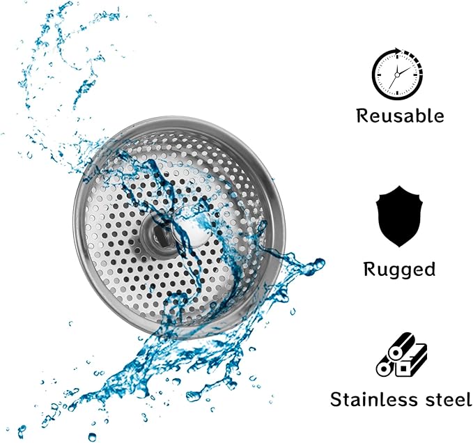 Kitchen Sink Stainless Steel Basket Strainer Replacement
