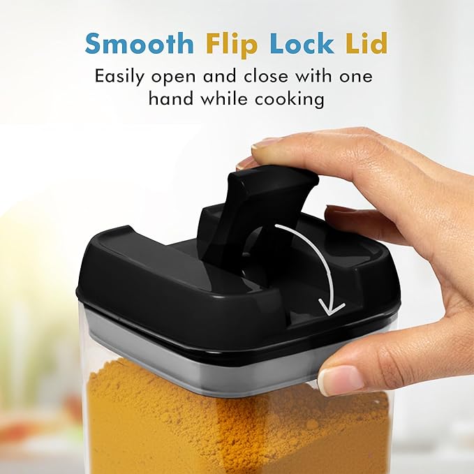 Shazo 6 PC Airtight Food Storage Containers + 6 Spoons