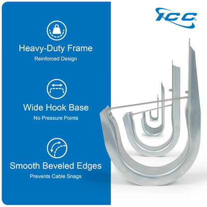 ICC 1 5/16" Wall Mount J-Hook in 25 Pack