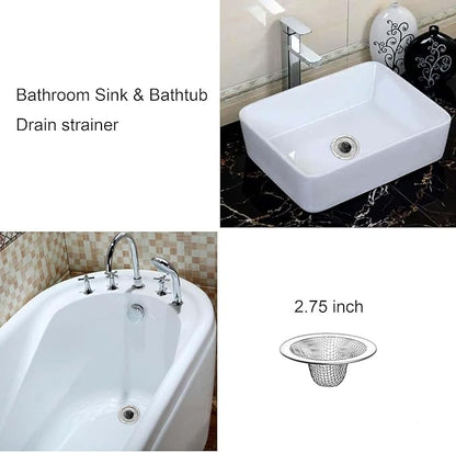 20Pcs Bathroom Sink Drain Strainer Screen Mesh, 2.75'' Stainless Steel Slop