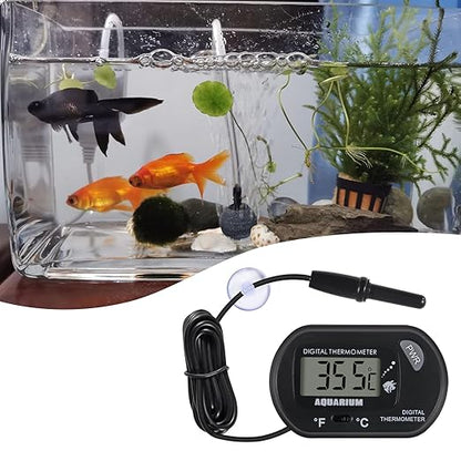10 Pack Aquarium Thermometer with Large LCD Display - Fish & Reptile Tank Temperature Test