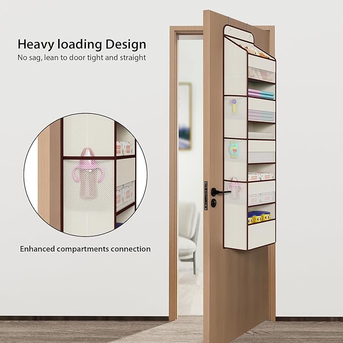 Univivi 1 Pack Over The Door Organizer, Non-Tilting Over The Door Organizer