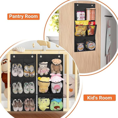 KIMBORA 2 Packs Narrow Over the Door/Wall Shoe Organizer, Small Hanging Shoe