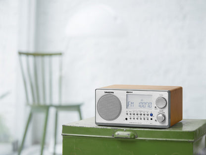Sangean WR-2 AM/FM-RBDS Wooden Cabinet Digital Tuning Radio (Walnut)