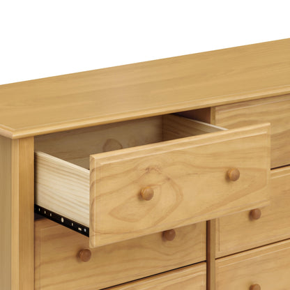 Jayden 6-Drawer Double Wide Dresser with 9+ inch Drawer Extension in Honey, Greenguard Gold Certified