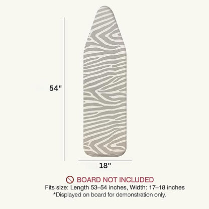Ironing Board Cover and Pad 18"x54" Extra Thick Natural Cotton, Scorch and