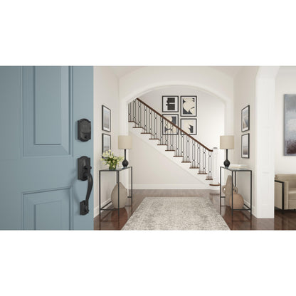 Schlage BE499WB CAM 619 Encode Plus WiFi Deadbolt Smart Lock, Keyless Entry Touchscreen Door Lock with Camelot Trim, Satin Nickel