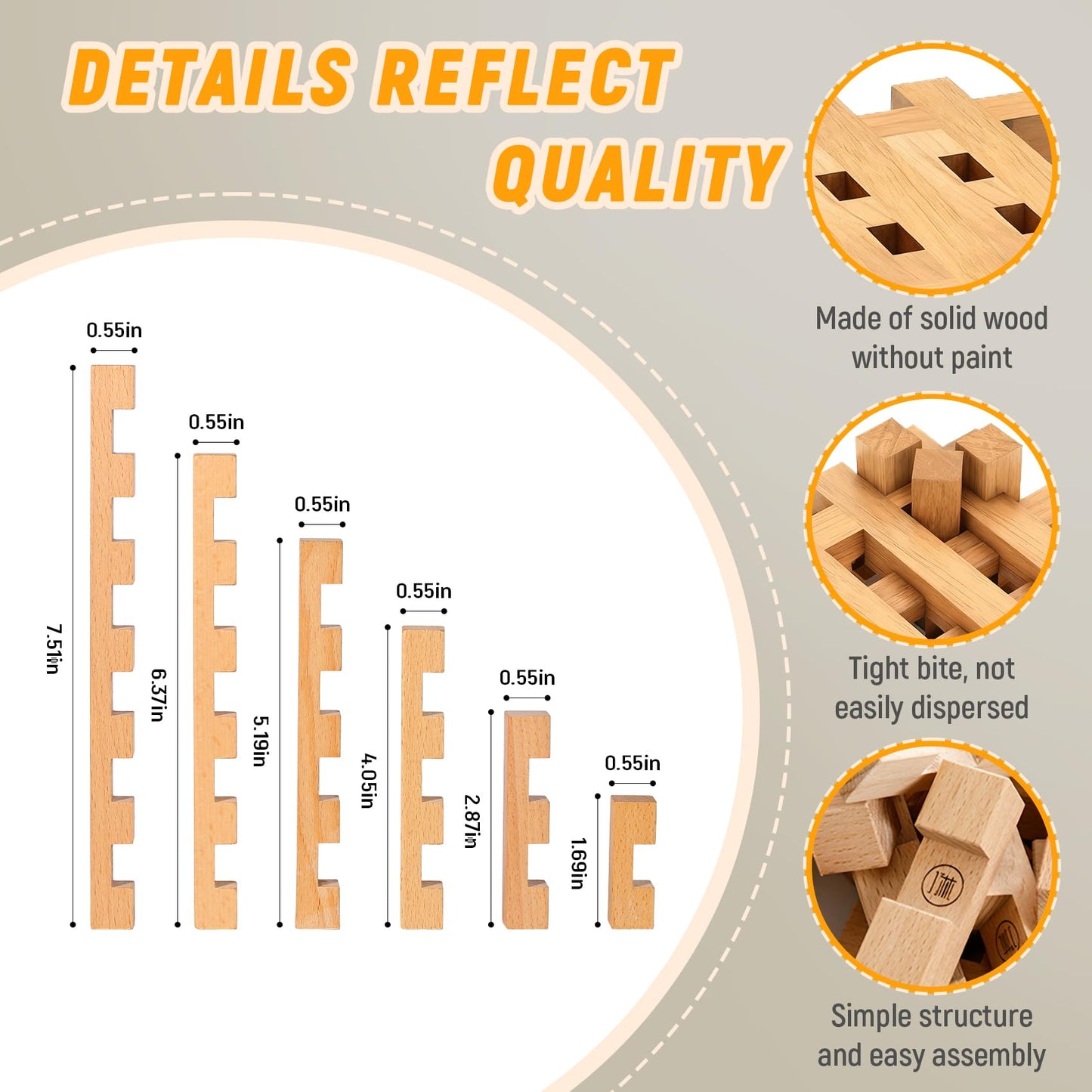 GLCforever 15 in 1 STEM Wooden Building Blocks -15+ Shapes, 3D Puzzle, Logic Brain Games, Educational Toys Gift for Kids and Classroom, Montessori STEM Toys for Ages 5+ to Adults