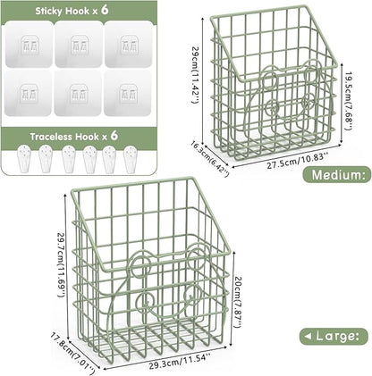 2 PackBath Toy Organizer, Wall Mounted Shower Storage Basket