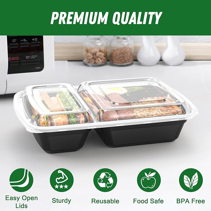 50 Pack 28 oz Meal Prep Containers Reusable