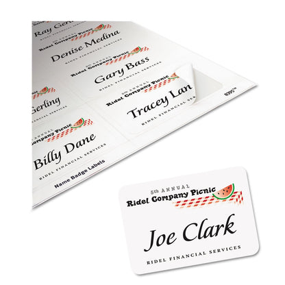 Avery 8395 Laser/Inkjet Name Badges,2-1/3-Inch x3-3/8-Inch,160/PK,Plain WE