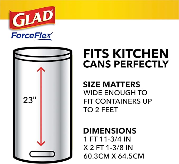 Glad Trash Bags, 13 Gallon, 40 Ct