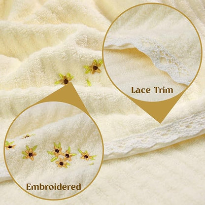 Jacquotha Floral Hand Towels Set of 2
