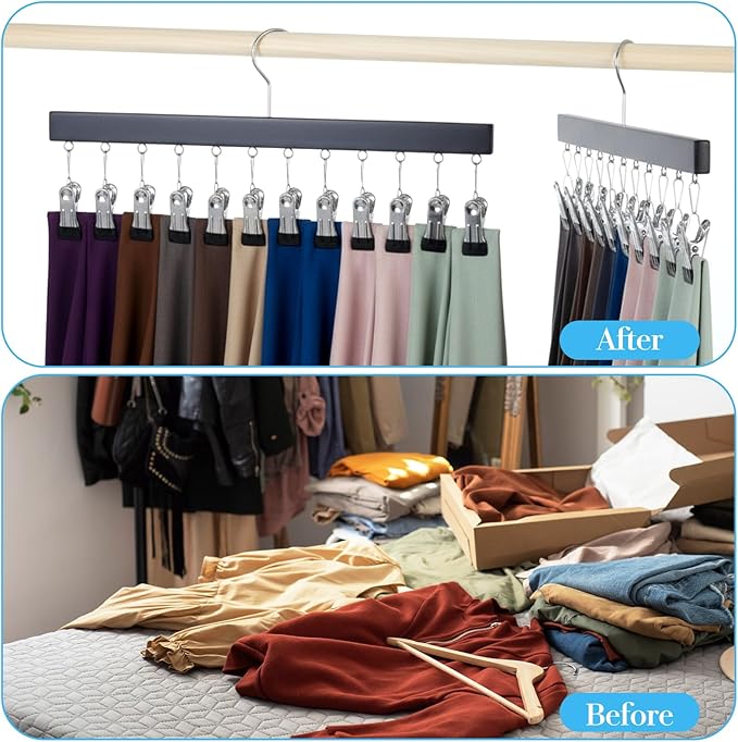 Legging Organizer for Closet 4 Pack, Pants Leggings Hangers