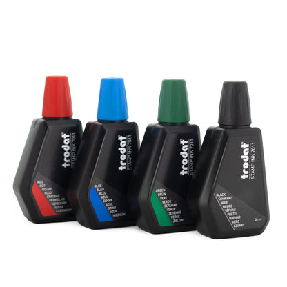 Stamp Pro Pink Self Inking 4 Line Custom Stamp – Personalized Name or Text Stamp for Home, School, Crafts & Business Use