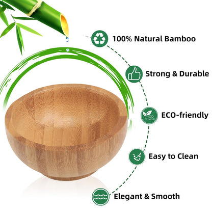ZTHapwa Dipping Bowls Set, Small Bamboo Pinch Bowls for Soy Sauce/Condiment/Snacks, Mini Serving Bowls for Charcuterie Board for BBQ/Entertaining, 1.4 oz Bamboo Wooden Ramekins