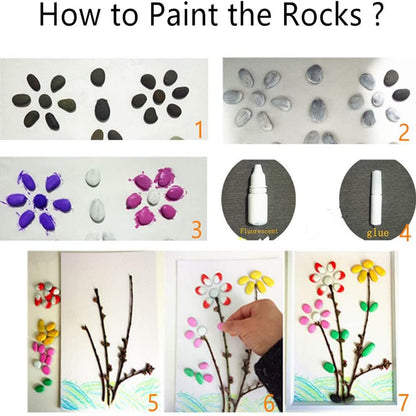 300PCS Tiny Painting Rocks, Meilala DIY Pebble Flat & Smooth Rocks for Arts, Crafts, Decoration, Fish Tank,Garden,Hand Picked Stones for Detail-Painting