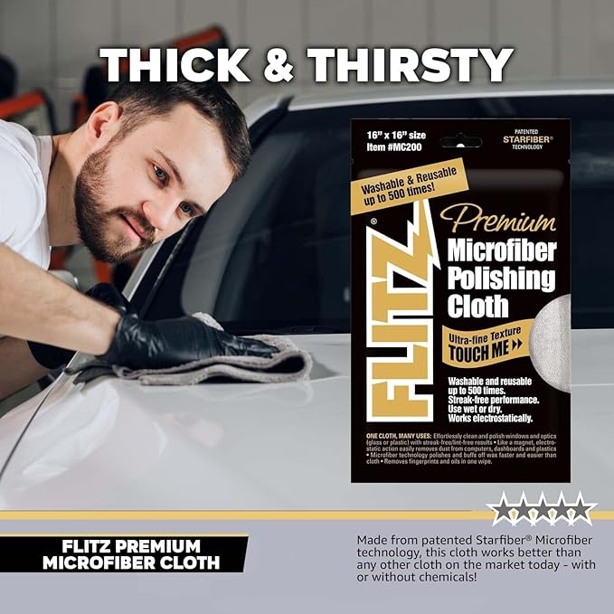 Flitz Premium Microfiber Polishing Cloth