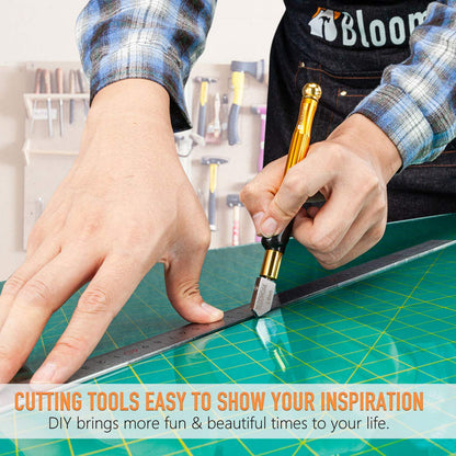 Professional Carbide Tungsten Alloy Handle Glass Cutter Tool with Range 2-20mm Professional Cutter for Thick Glass Mosaic and Tiles - Pencil Shape & Design (Glass Cutter) (Regular)