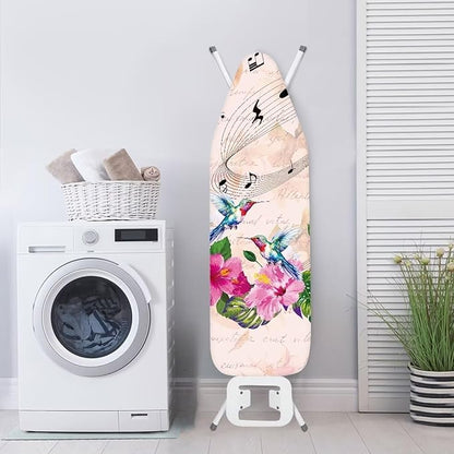 GLENLCWE Blue Hummingbird Hibiscus Music Note Ironing Board Cover Full Size