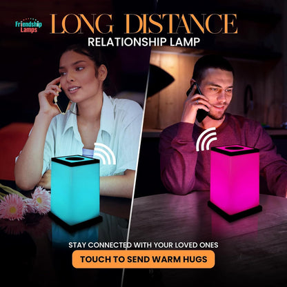 Friendship Lamp® by Filimin Modern - Best Friend Lamps Wi-Fi Touch Lamp LED Light for Long-Distance, Connection, Relationship, Friendship, Gifts, Love, 200+ Colors, App Setup - Set of 2