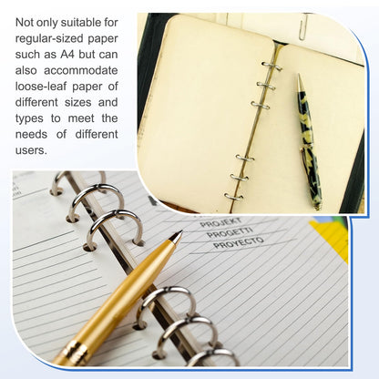 PATIKIL A5 3 Hole Ring Binder Mechanisms, 3 Set 0.8" D Ring Replacement Binder Planner Loose Leaf Binding Spines for Organizers DIY Fill Paper Storage Folder Accessories, 25mm Silver Tone