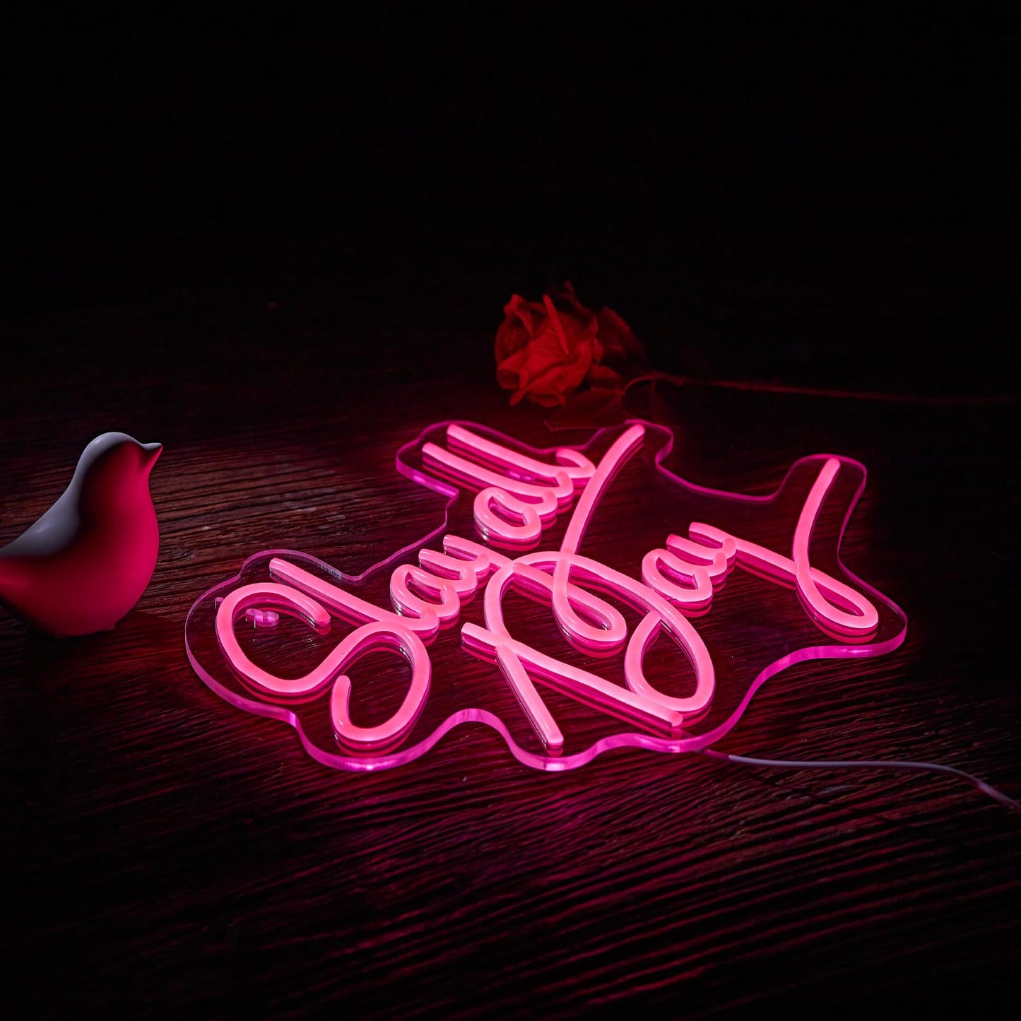 I'm So Happy You're Here Neon Sign for Wall Décor Dimmable LED Neon Light USB Powered Neon Art Signs Decor