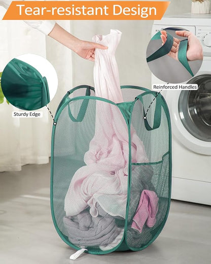 2 Pcs Durable Collapsible Laundry Baskets